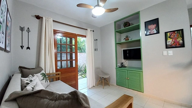 TEMPORADA - FLAT NA FRENTE DA PRAIA DE TAPERAPUAN Apartamento